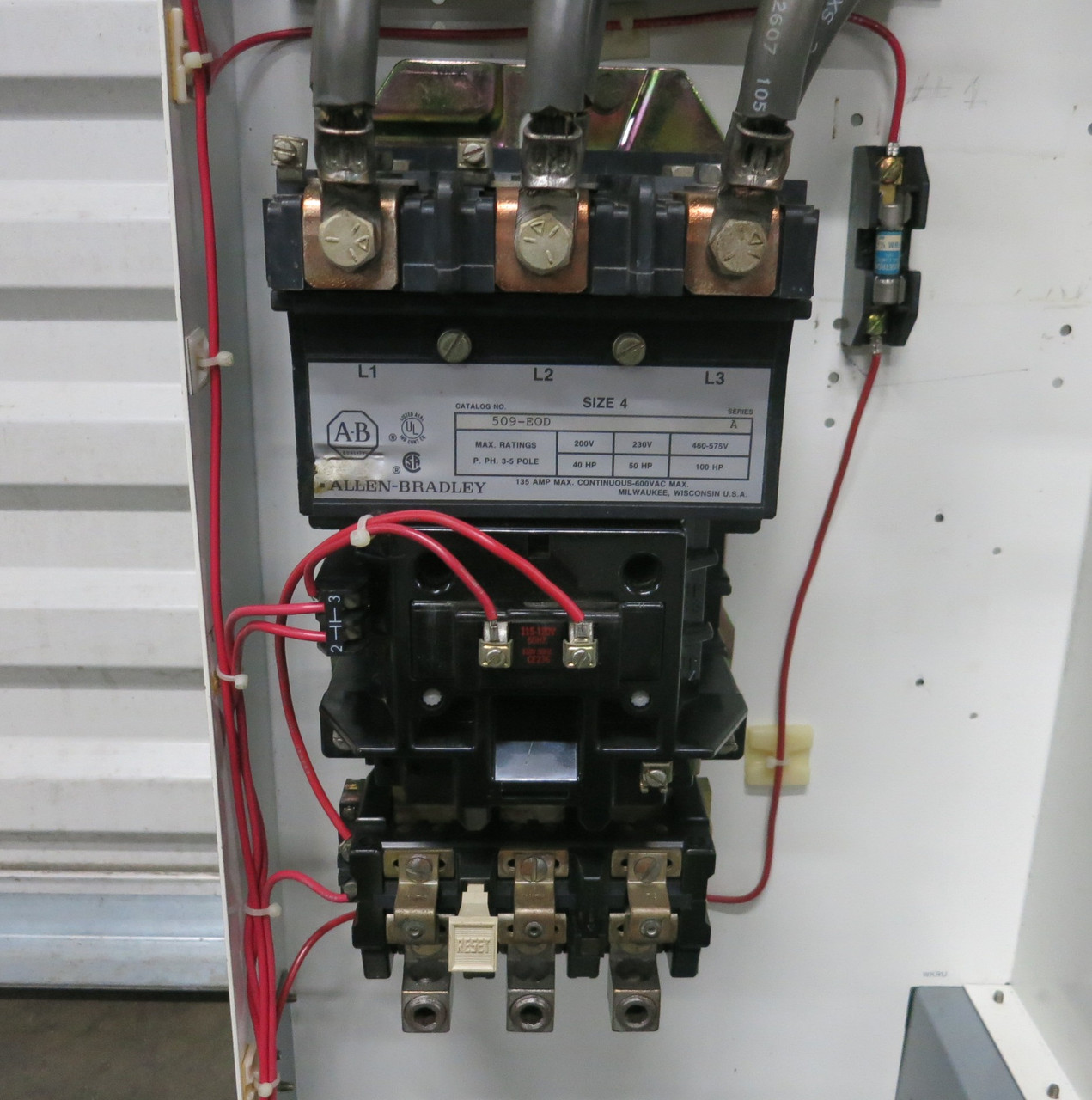 Allen Bradley 2100 Centerline Size 4 Starter 200 Amp Fusible 46" MCC Bucket (BJ1066-2)