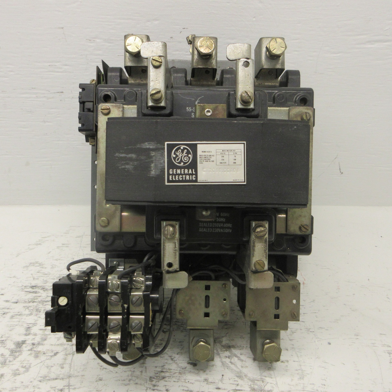 GE CR206G100AGA Size 5 Motor Starter 200HP 270A 480/600V 480V Coil 55-501493G004 (AH0900-1)