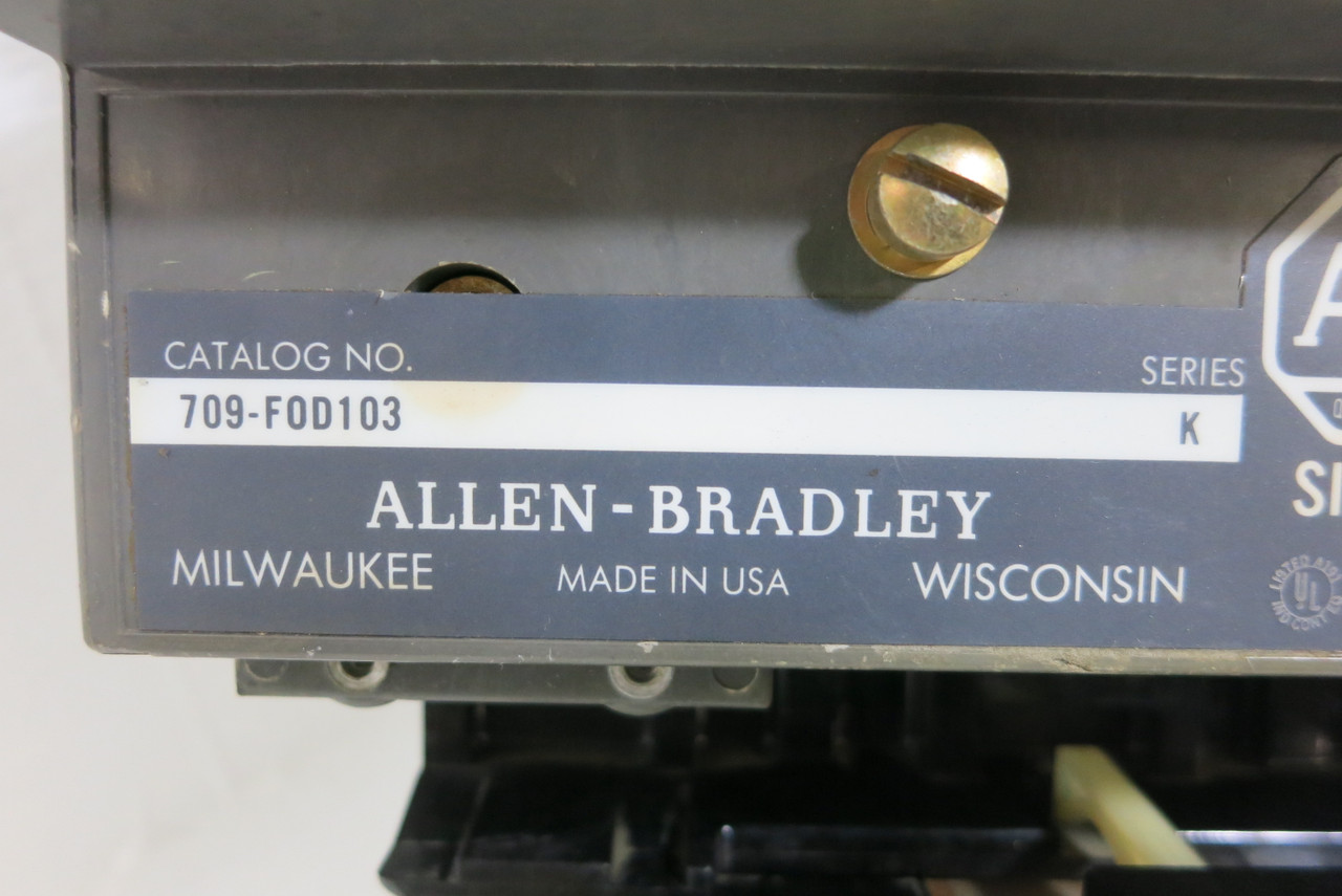Allen Bradley 709-FOD103 Size 5 Starter 200HP 120V Coil 3PH X-241563 CTs no lugs (AH0902-4)