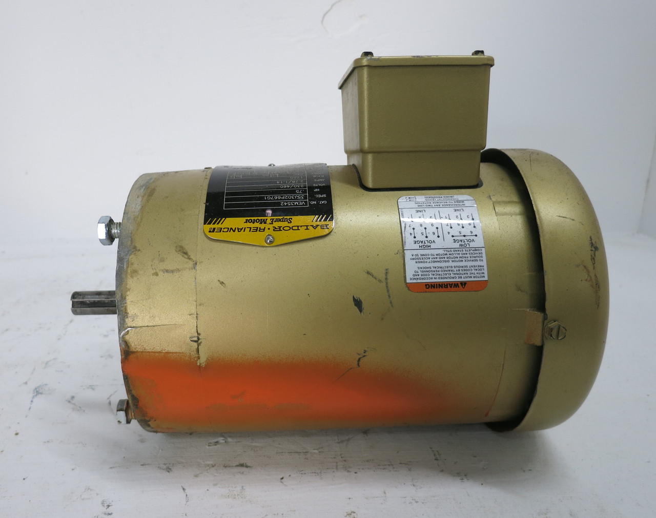 Baldor VEM3542 0.75 HP AC Motor 230/460V 1755 RPM 56T 35J302P667G1 TEFC (DW7829-1)