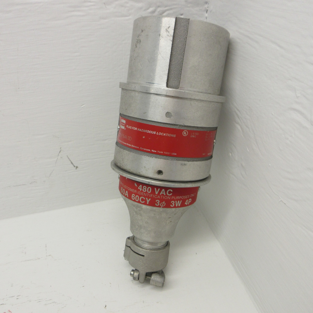 Cooper Crouse-Hinds SP6463D Plug For Hazardous Locations 480V 60A 60CY 3PH 3W 4P (AH0912-1)