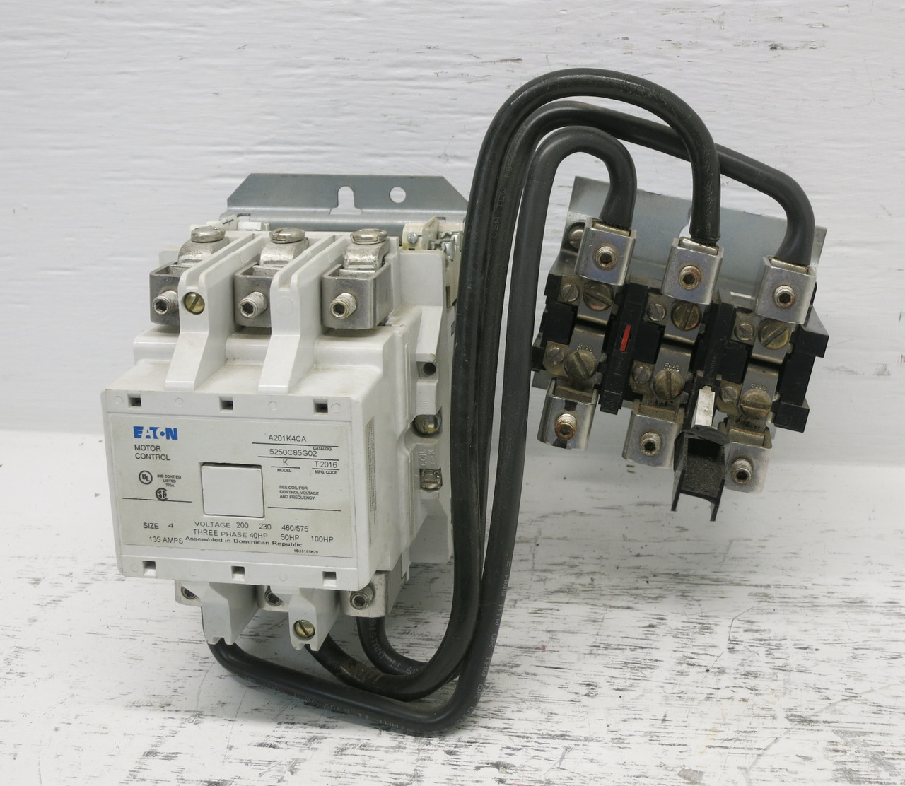 Eaton A201K4CA Size 4 Motor Starter 120V Coil BA43P Overload 600V 100 HP (DW7844-1)