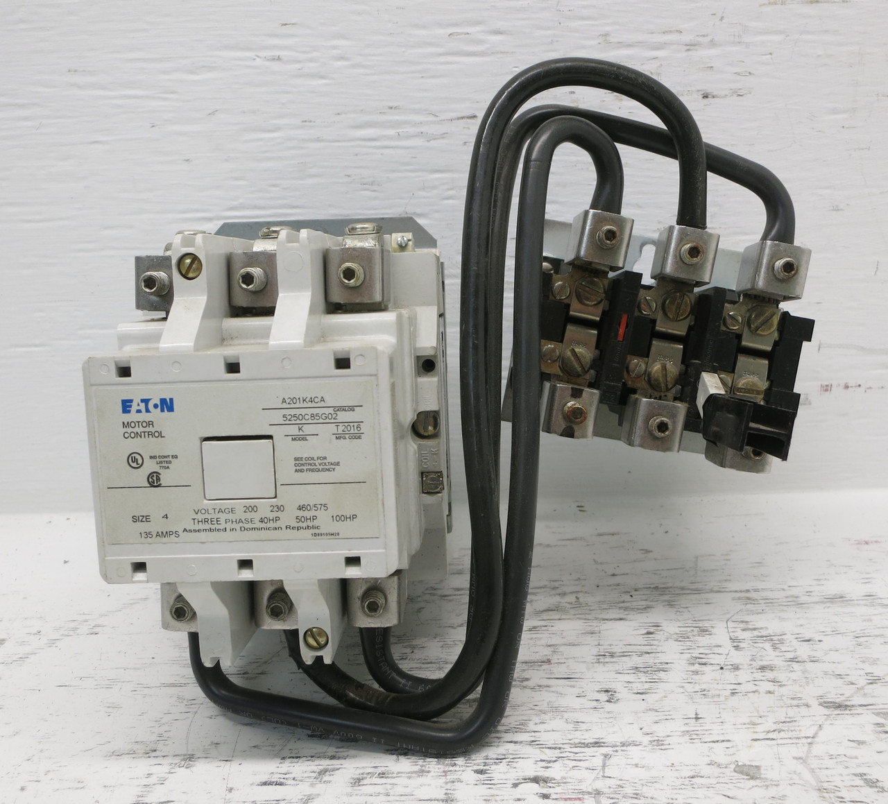 Eaton A201K4CA Size 4 Motor Starter 120V Coil BA43P Overload 600V 100 HP (DW7844-1)