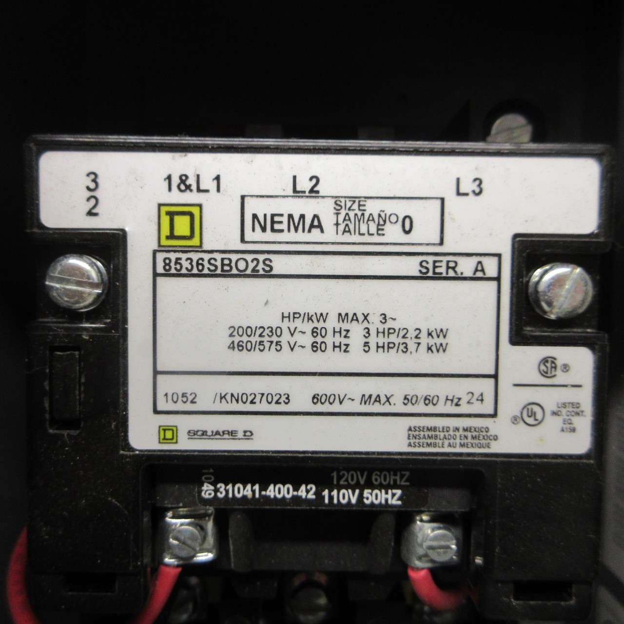 NEW Square D 8536SBA2V02S Starter Enclosure Type 12/3R w/ 8536SBO2S (NO RESET) (AH0917-1)