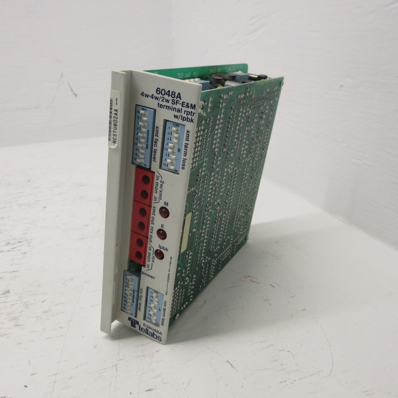 Tellabs 836048A Thermal Repeater 6048A 4w-4w/2w SF-E&M Terminal Rptr w/ lpbk (AH0918-7)