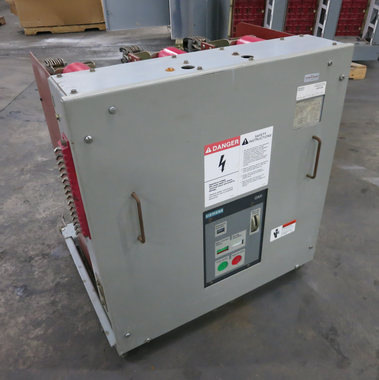 Siemens 15-GMI-500-1200-37 1200A 15kV Vacuum Circuit Breaker 1200 Amp VS-10006 (DW7855-1)