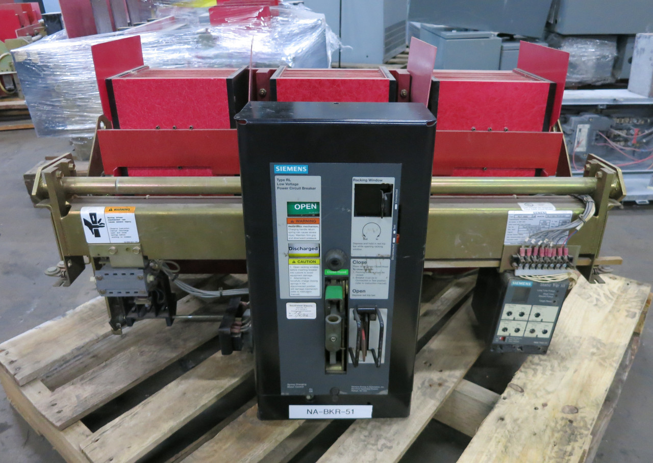 Siemens RLF-5000 5000A Air Breaker LSIG Static Trip III RMS-TSIG-TZ 5000 Amp (DW7862-1)