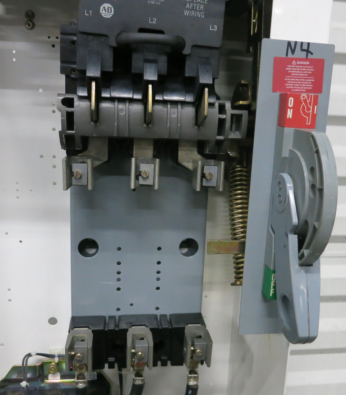 Allen Bradley 2100 Centerline Size 4 200 Amp 39" Fusible MCC Bucket MCCB Sz4 (BJ1067-6)