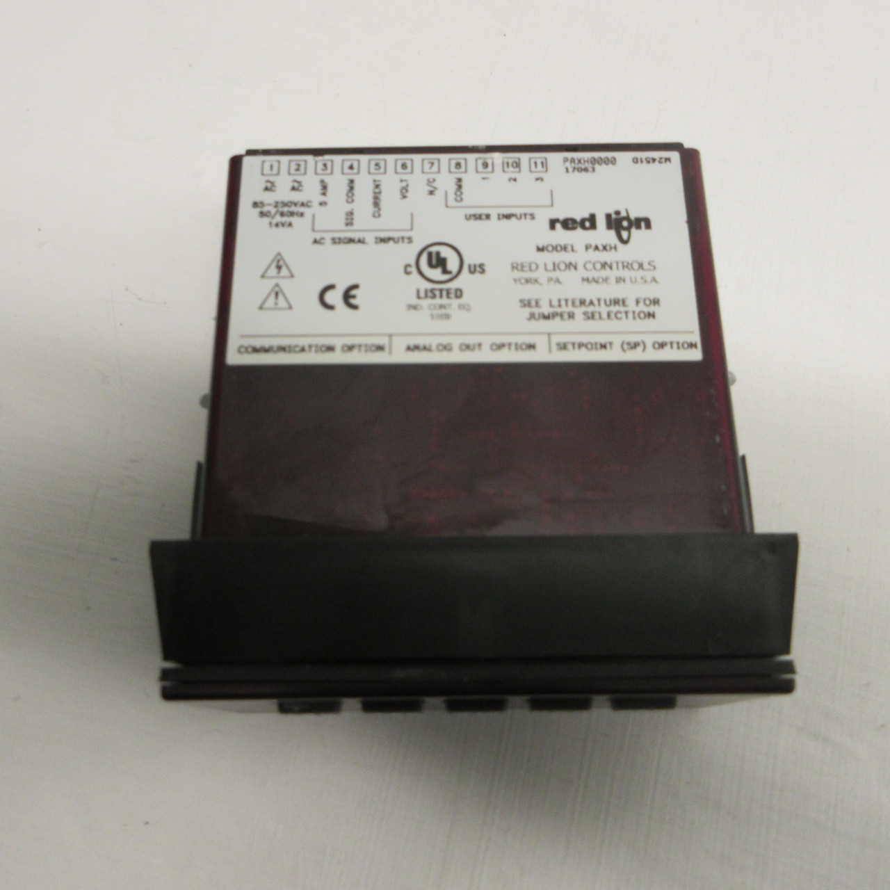 Red Lion Controls Model PAXH0000 AC True RMS Voltage and Current Meter PAXH (AH0926-1)