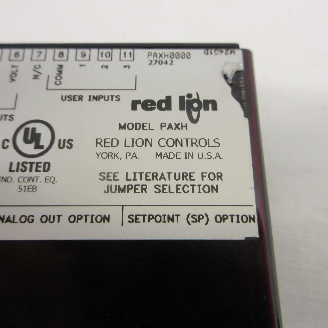 Red Lion Controls Model PAXH0000 AC True RMS Voltage and Current Meter PAXH (AH0927-3)