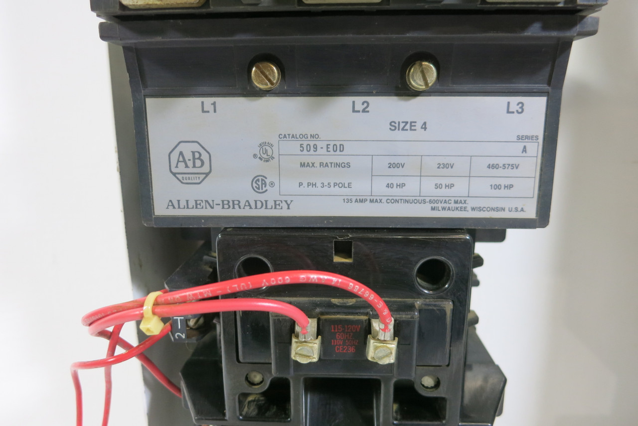 Allen Bradley 2100 Centerline Size 4 200 Amp Fusible 39" MCC Bucket 509-E0D (BJ1068-1)