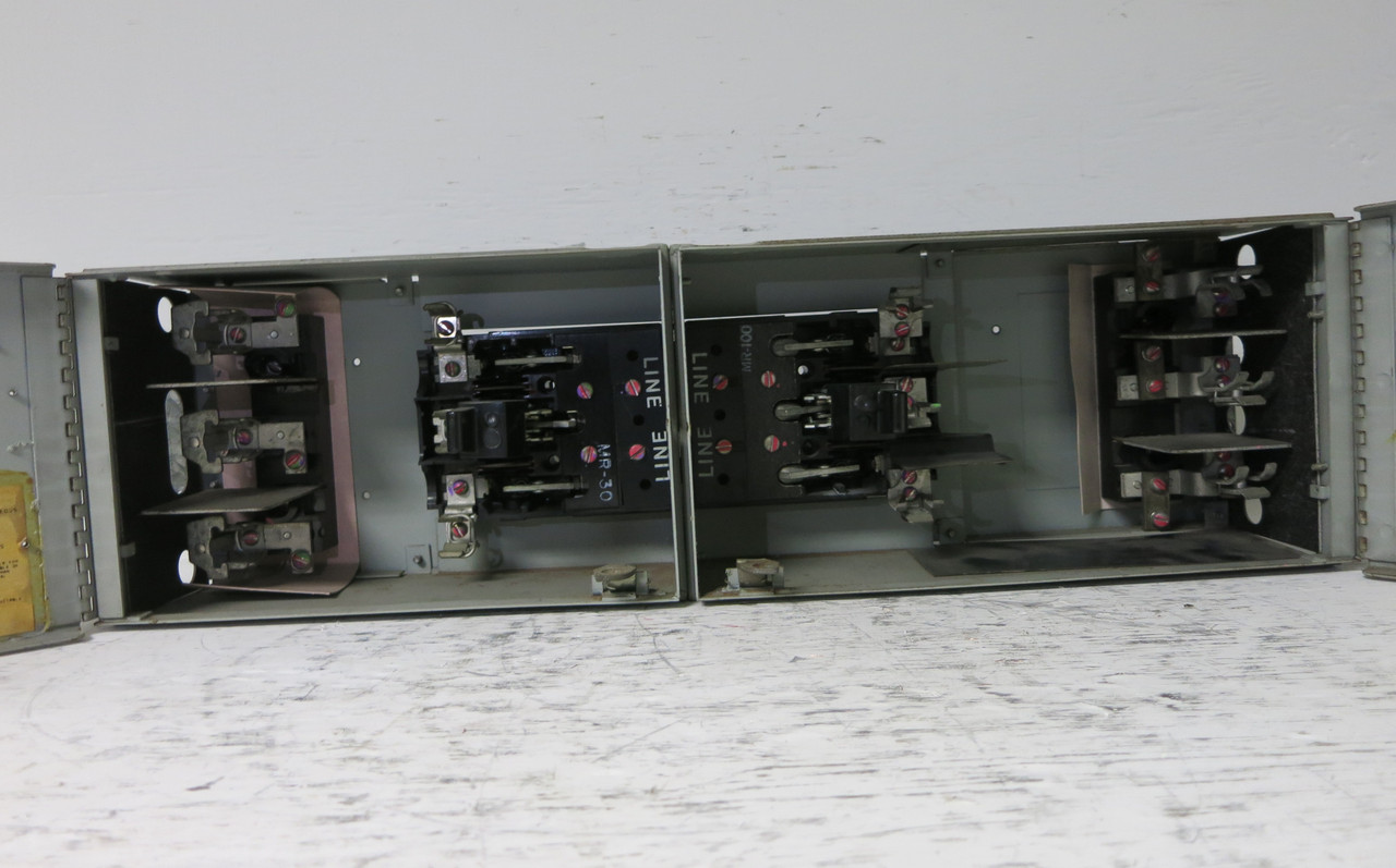 GE QMR 30/100A THFP Twin Fused Panelboard Switch Dual QMR361L + QMR363 100 Amp (DW7880-1)