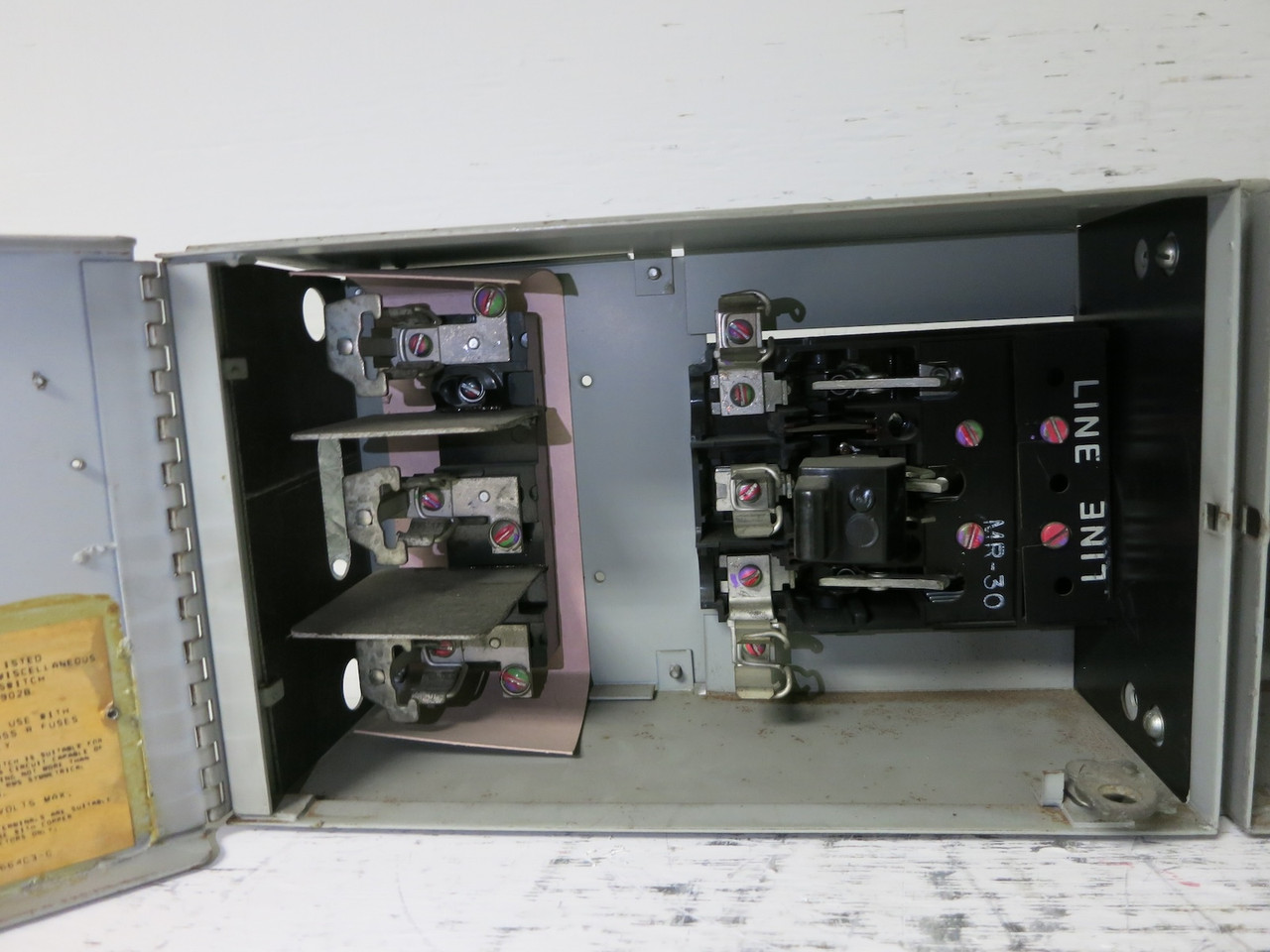GE QMR 30/100A THFP Twin Fused Panelboard Switch Dual QMR361L + QMR363 100 Amp (DW7880-1)