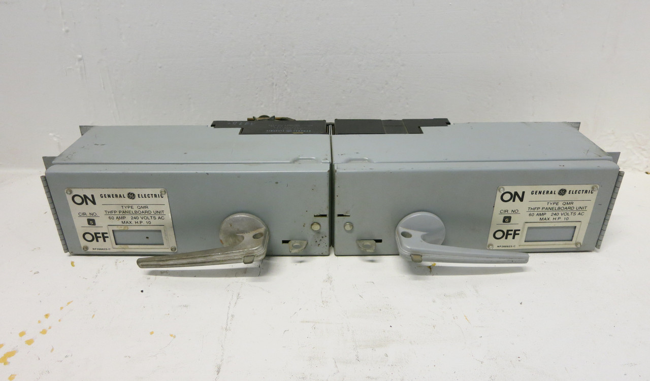 GE THFP222X 60A 240V 2P Twin Fusible Panelboard Switch Dual 60 Amp 2 Pole QMR (DW7881-1)