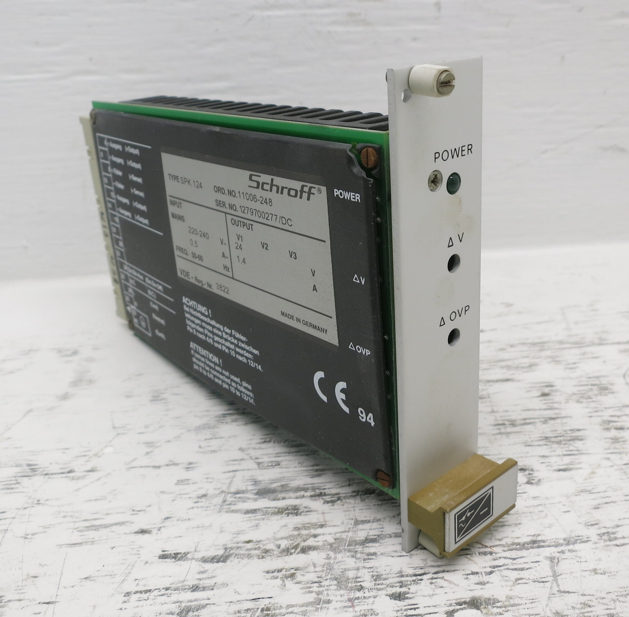 Schroff SPK 124 GEDevelop GFM Power Supply PLC Module 24V Out 11006-248 SPK124 (DW7884-1)