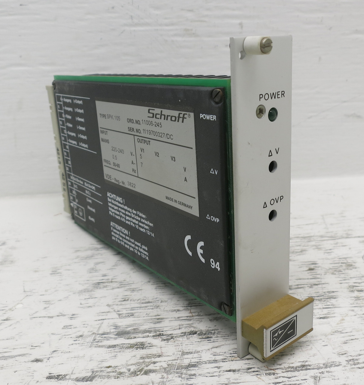 Schroff SPK 105 GEDevelop GFM Power Supply PLC Module 5V Out 11006-245 SPK105 (DW7885-1)