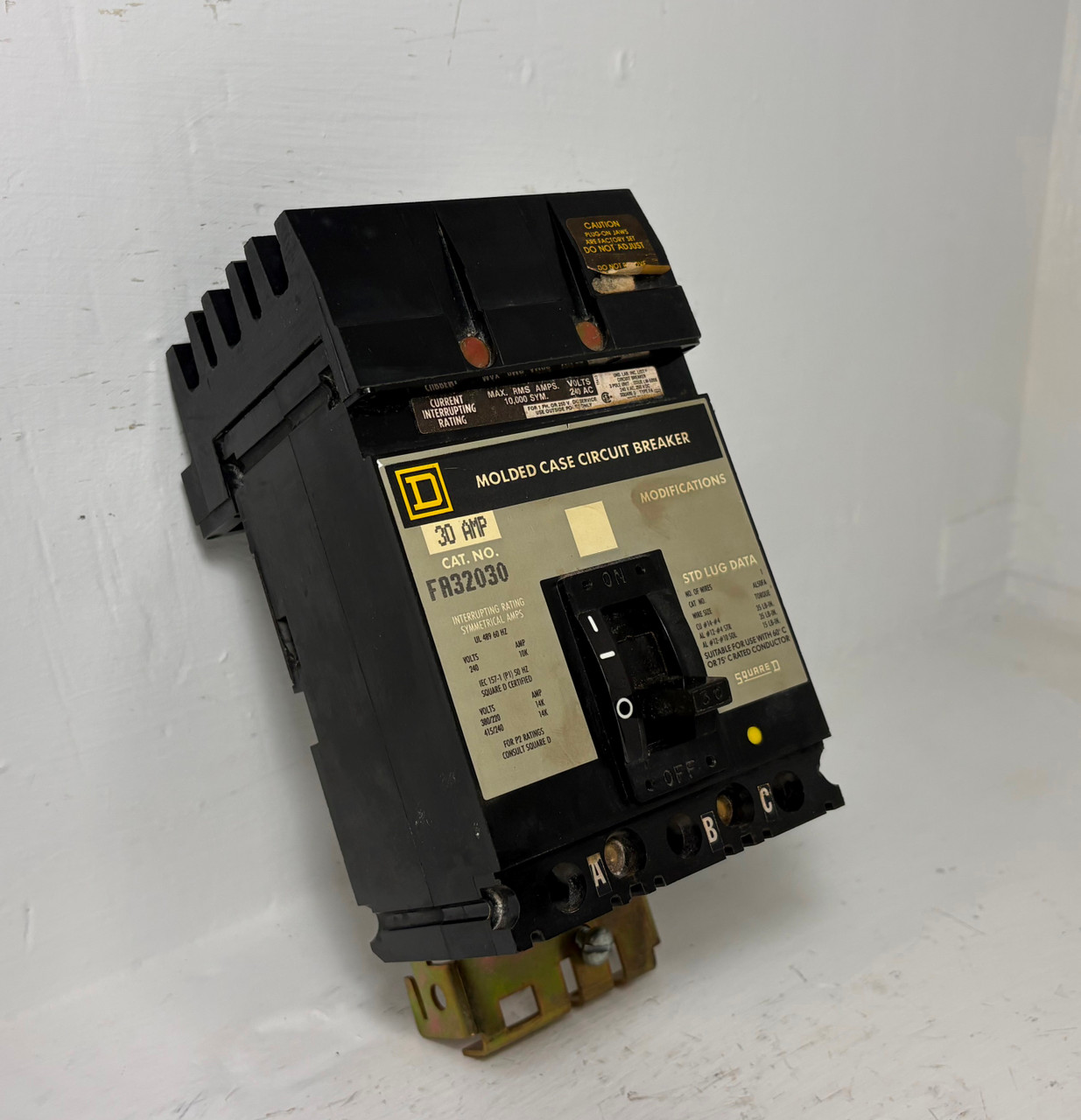 Image of Square D I-Line FA32030 30A Circuit Breaker 240 VAC 3 Pole Type FA 30 Amp 3P