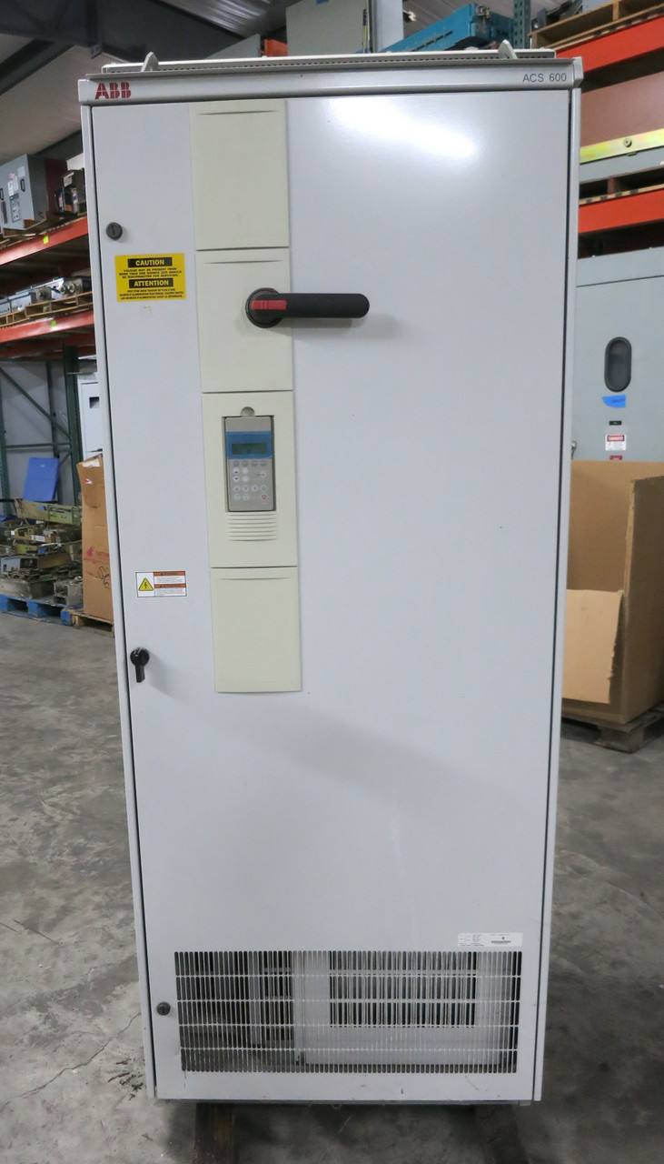 ABB ACS607-0400-4 400 HP AC VS Drive ACS-600 VFD ACS60404005 ACS600 Cabinet (DW7898-1)
