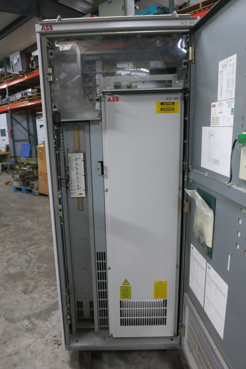 ABB ACS607-0400-4 400 HP AC VS Drive ACS-600 VFD ACS60404005 ACS600 Cabinet (DW7898-1)