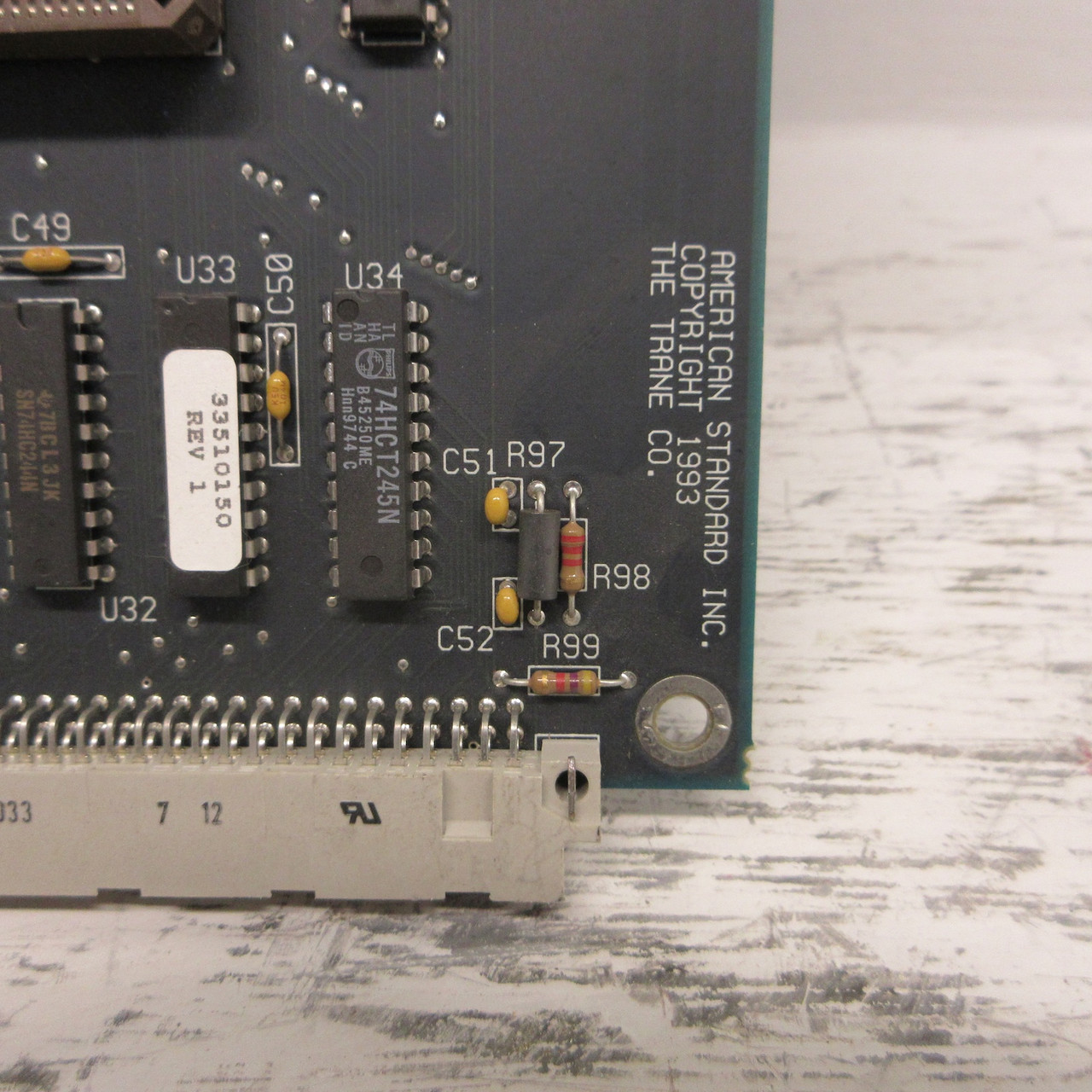 Trane Tracer Summit Blue 50100837 Rev 3 E98C HVAC PCB PC Board "Blue" w/ 5010057 (AH0935-1)