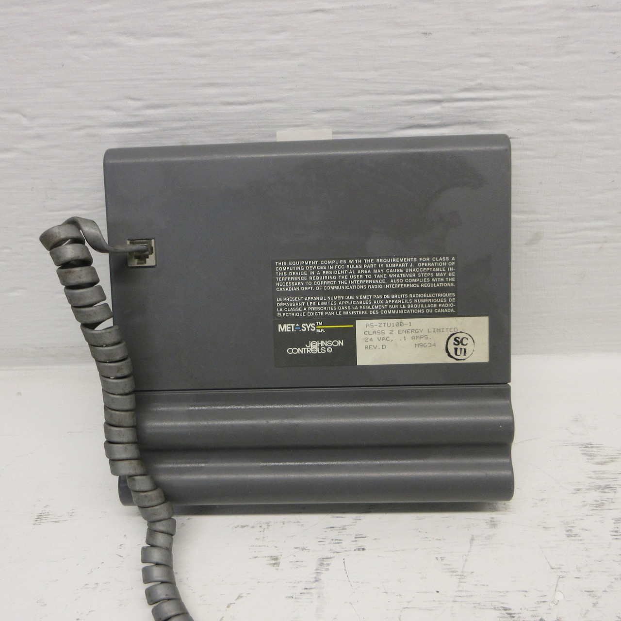 Johnson Controls AS-ZTU100-1 (Rev D) Zone Terminal Display Class 2 24VAC 1 Amp (AH0944-1)