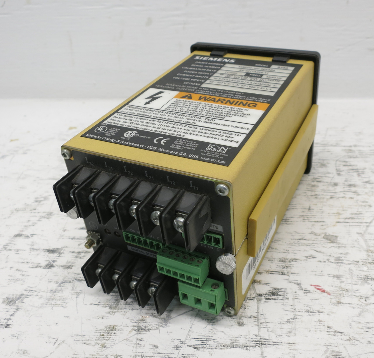 Siemens 9300 9350DC-100-0ZZZZA Advanced Power Meter ION Display Access 9350 (DW7909-1)