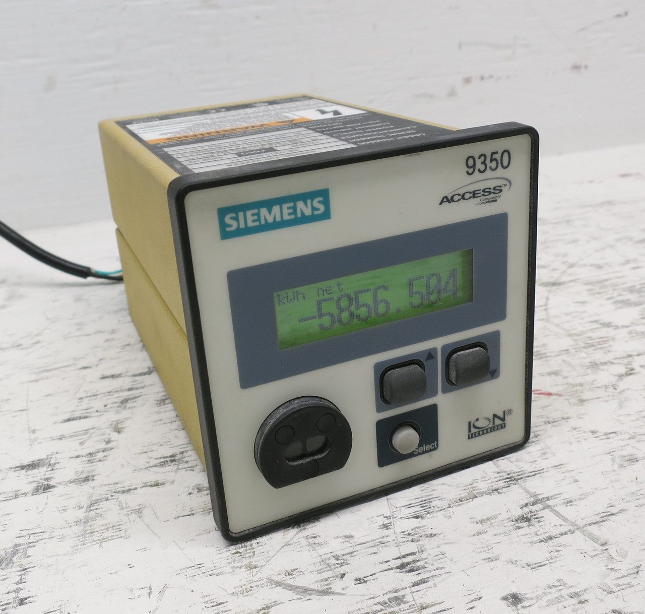 Siemens 9350DC-100-0ZZZZA 9350 Advanced Power Meter ION Display Access 9300 (DW7908-2)