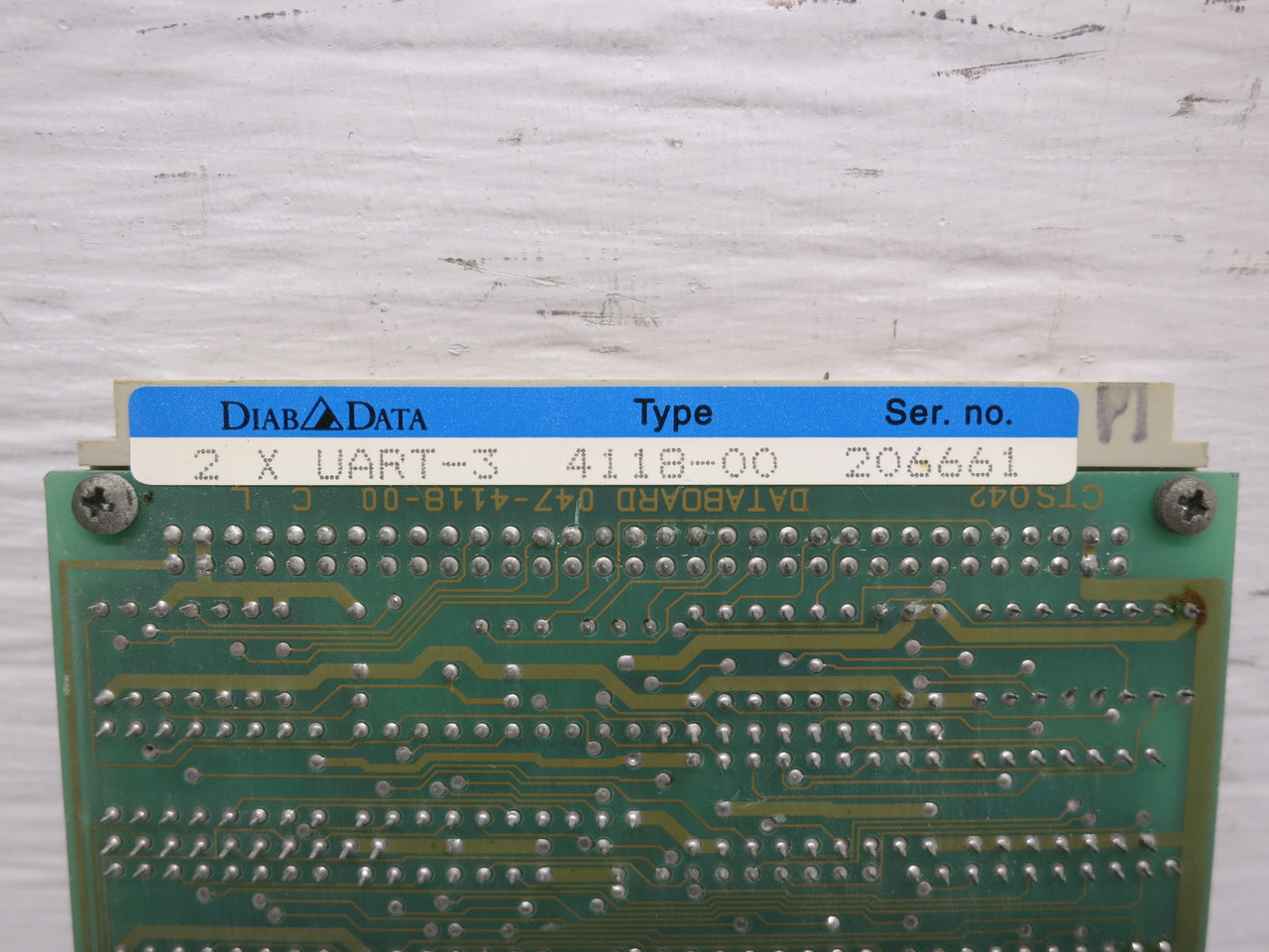 DIAB Data 047-4118-00 Gedevelop GFM Databoard PC Circuit Board PLC 2x UART-3 PCB (DW7918-1)