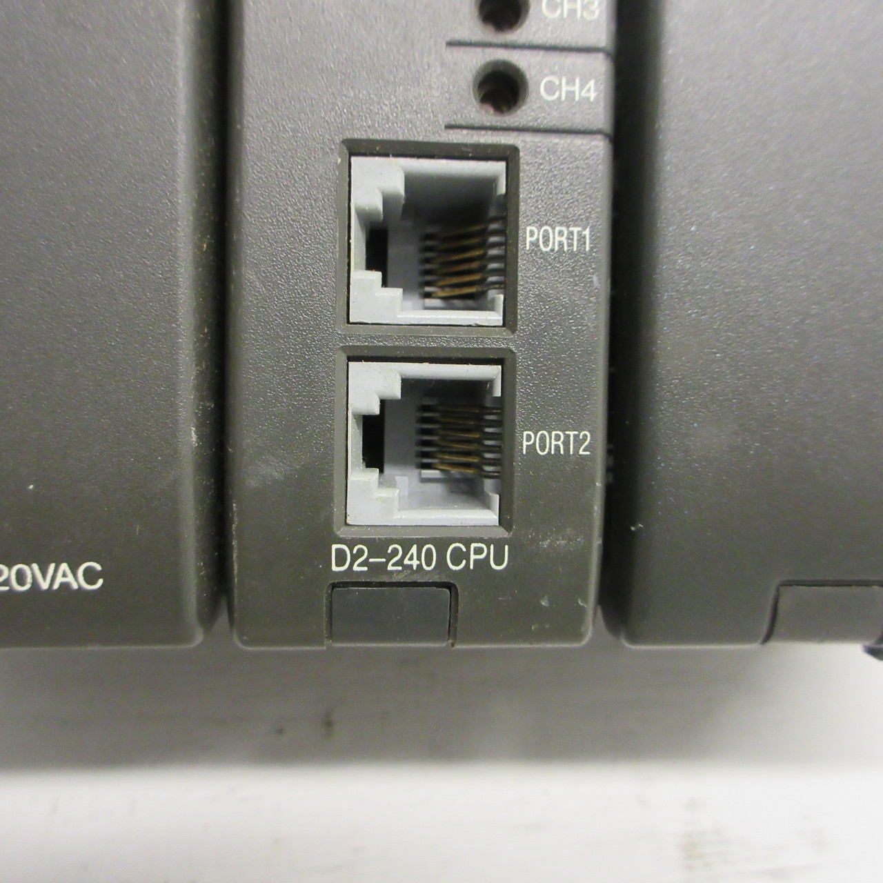 Direct Logic 205 Koyo 3 Slot Rack Module PLC D2-03B w/ D2-240, D2-08TR, D2-08ND3 (AH0949-1)