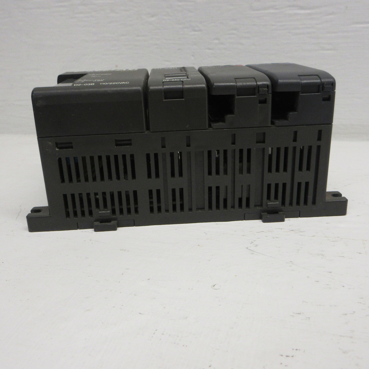 Direct Logic 205 Koyo 3 Slot Rack Module PLC D2-03B w/ D2-240, D2-08TR, D2-08ND3 (AH0949-1)