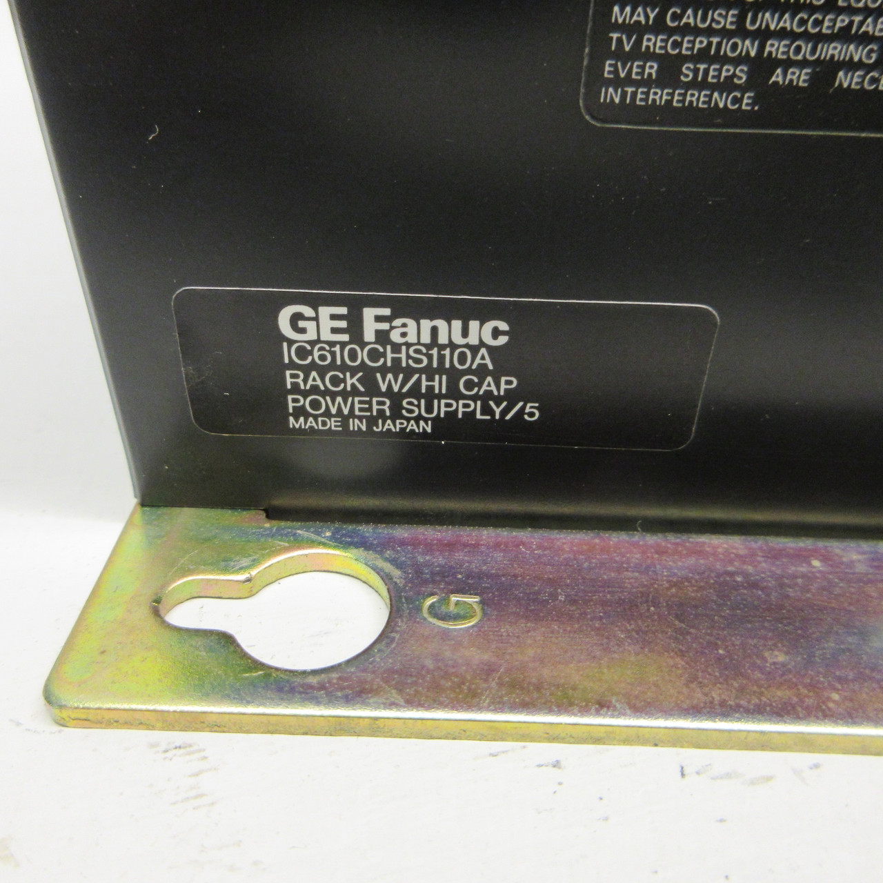 GE Fanuc IC610CHS110A Rack w/ Power Supply, Input Module, Output Module, Fillers (AH0959-3)