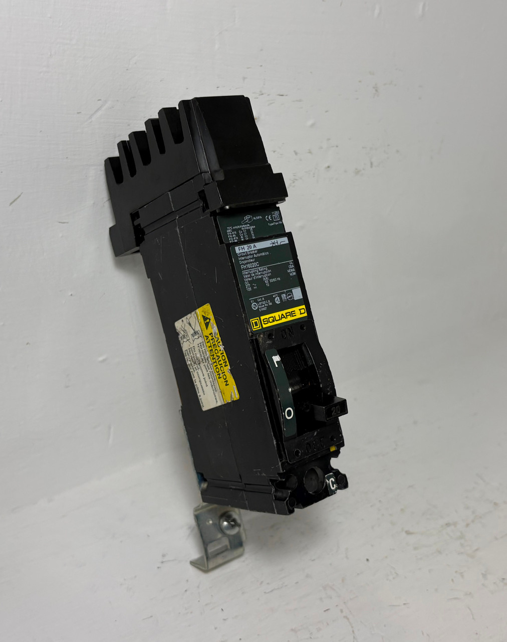Image of Square-D I-Line FH16020C 20A Circuit Breaker Green Label 277V FA 1 Pole 20 Amp