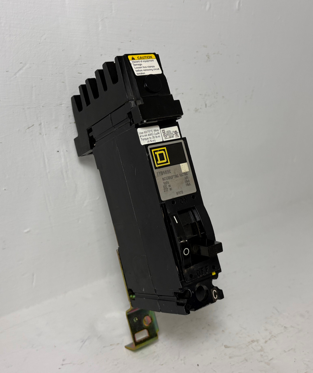Square D I-Line FYB14015C 15A 1 Pole Circuit Breaker Thick 277V FYB14015 15 Amp (EM5800-1)