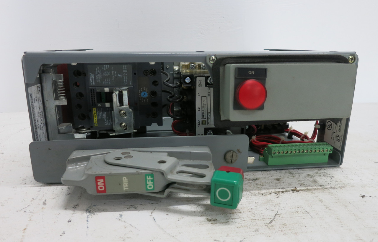 Square D Model 6 7A Breaker Size 1 Starter 6" Compact MCC Bucket 7 Amp GJL 8536 (DW7924-14)