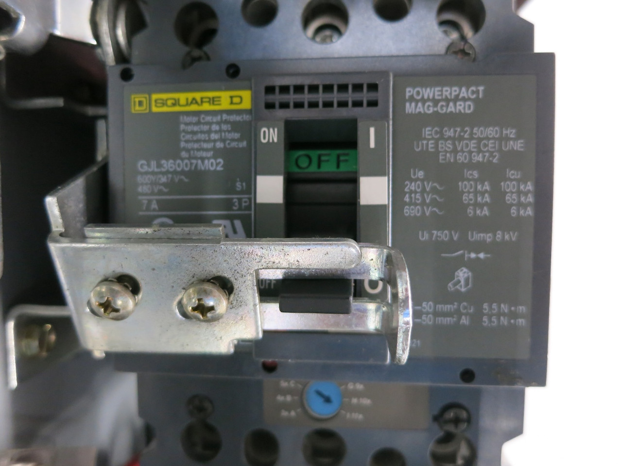 Square D Model 6 7A Breaker Size 1 Starter 6" Compact MCC Bucket 7 Amp GJL 8536 (DW7924-14)