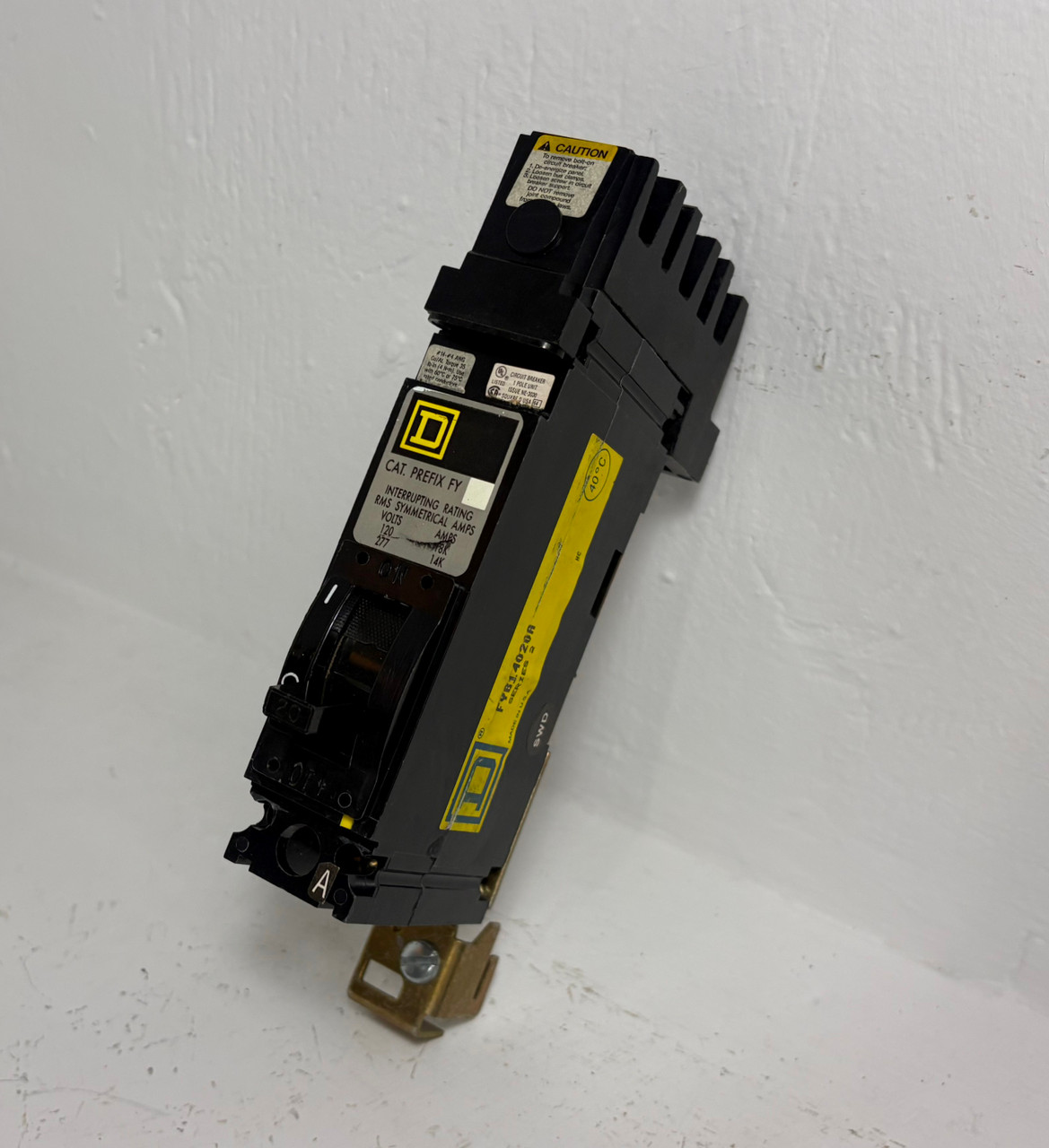 Square D I-Line FYB14020A 20A 1 Pole Circuit Breaker Thick 277V FYB14020 20 Amp (EM5807-6)