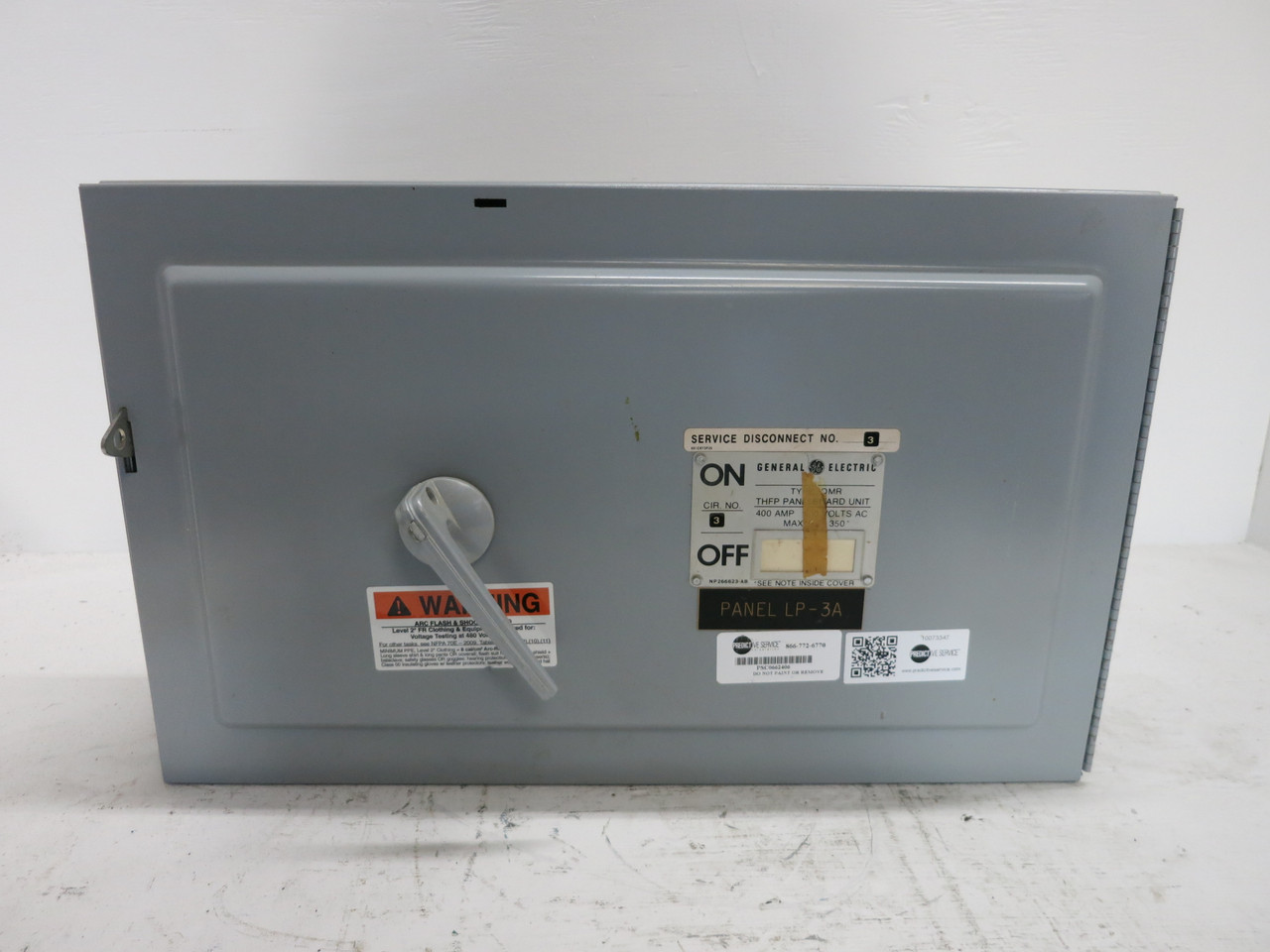 GE THFP365 400A Type QMR Fusible Panelboard Switch w/ Hardware 400 Amp QMR365 (DW7934-1)