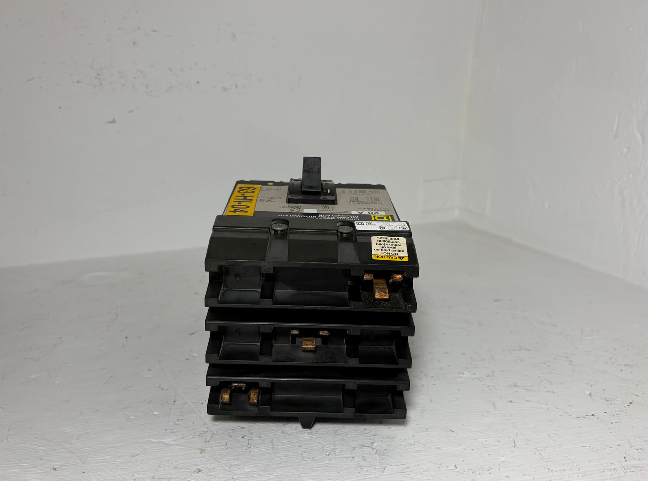 Square D I-Line FH36020 20A Circuit Breaker 480/600V 3 Pole Type FA 20 Amp HACR (EM5818-2)