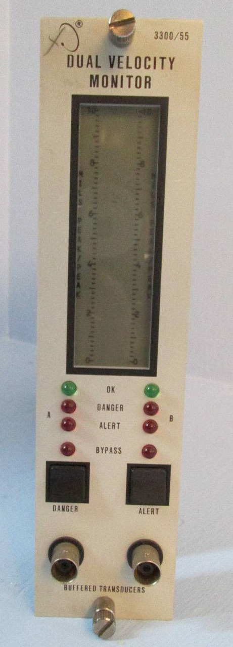 Bently Nevada 3300/55-03-04-05-05-00-00-07-00 Dual Velocity MonitorPLC Module (EBI0507-8)