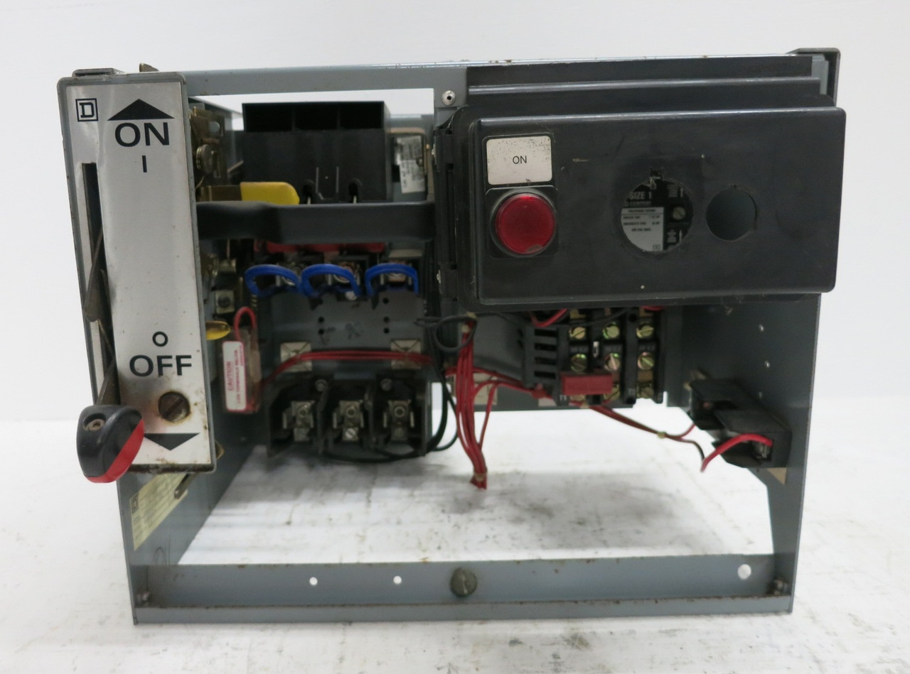 Square D Model 5 30A Fusible Size 1 Starter 12" MCC Bucket 8536SCO3-BS 30 Amp (DW7946-8)