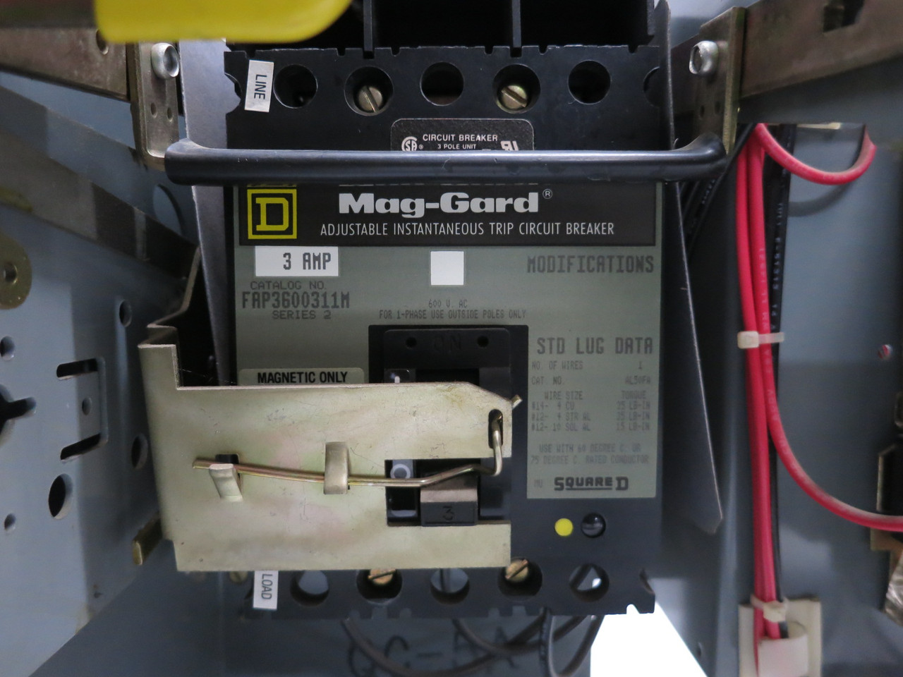 Square D Model 5 3A Breaker Size 1 Starter 12" MCC Bucket 3 Amp 8536SCO3S (DW7950-1)