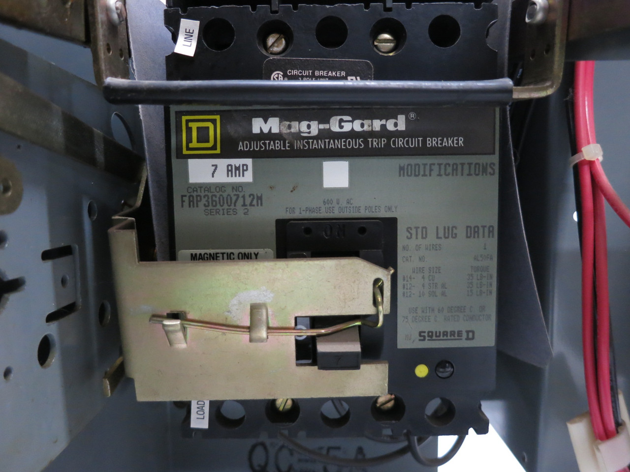 Square D Model 5 7A Breaker Size 1 Starter 12" MCC Bucket 7 Amp 8536SCO3S (DW7949-2)