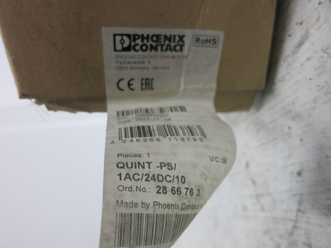 NEW Phoenix Contact Quint-PS/1AC/24DC/10 Power Supply 24 VDC Out 10A 2866763 (DW7959-34)