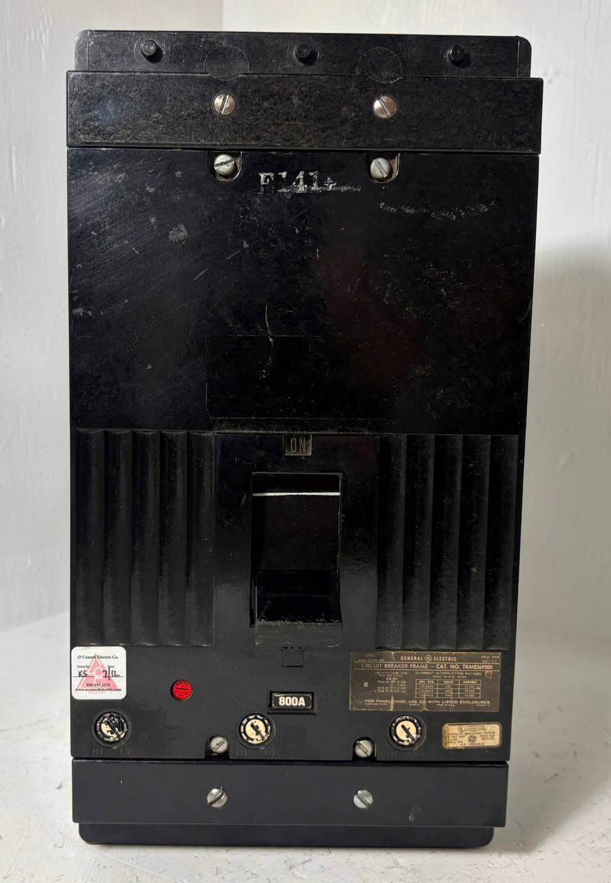 GE TKM836F000 800A Circuit Breaker w/ 800 Amp Trip 3P 480/600V General Electric (EM5835-1)