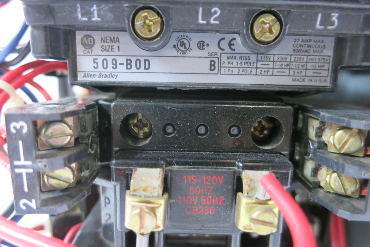 Allen Bradley 2100 Centerline Dual Size 1 Starter 30 Amp Breaker 18" MCC Bucket (BJ1077-1)