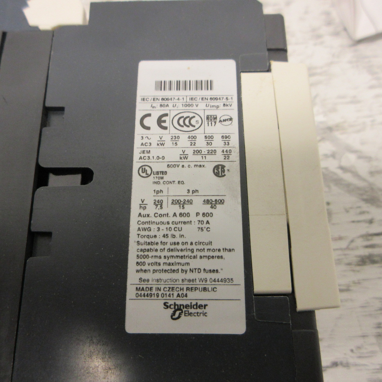 NEW Telemecanique LC1D50BD Motor Contactor LC1-D50BD 24V Coil 40HP Square D NIB (AH0991-1)