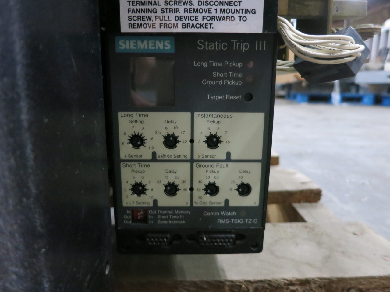 Siemens RLF-800 800A Air Breaker LSIG Static Trip III RMS-TSIG-TZ-C 800 Amp (DW7977-2)