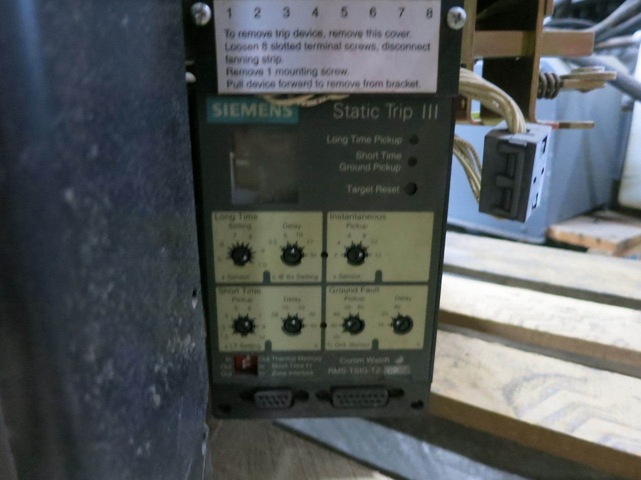 Siemens RLF-800 800 Amp Air Breaker LSIG Static Trip III RMS-TSIG-TZ-CP 800A (DW7979-1)