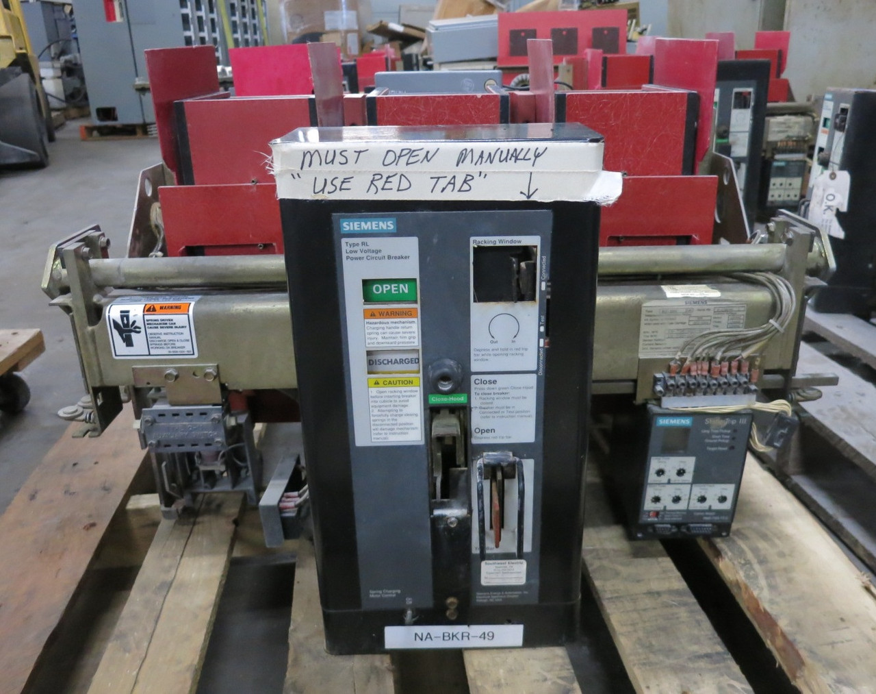 Siemens RLF-3200 3200A Air Breaker LSG Static Trip III RMS-TSG-TZ-C 3200 Amp (DW7972-2)