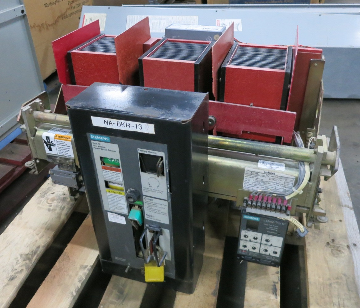 Image of Siemens RLF-3200 3200A Air Breaker LSIG Static Trip III RMS-TSIG-TZ 3200 Amp